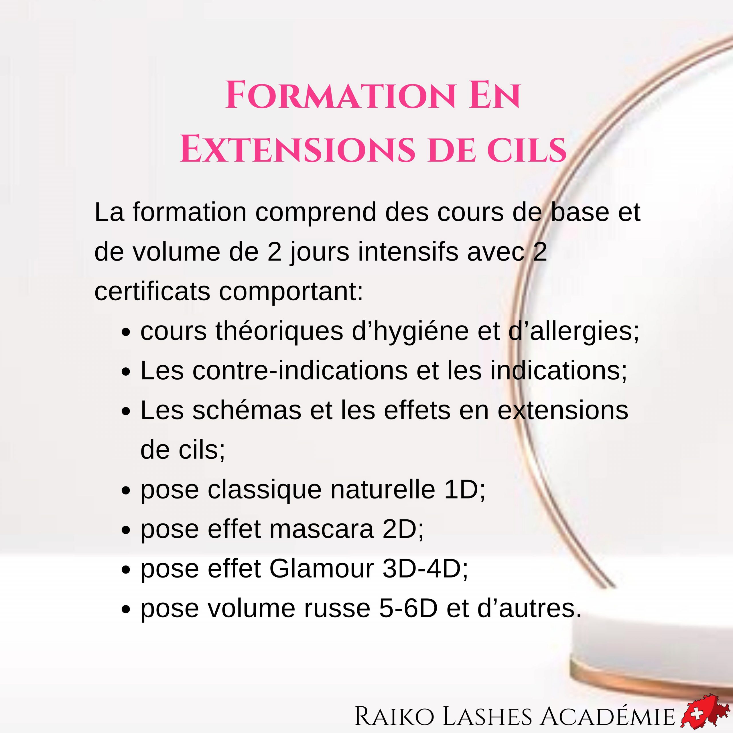 La Formation en Extensions de Cils Technique cil à cil 1D et Volume 2-6D – Image 2
