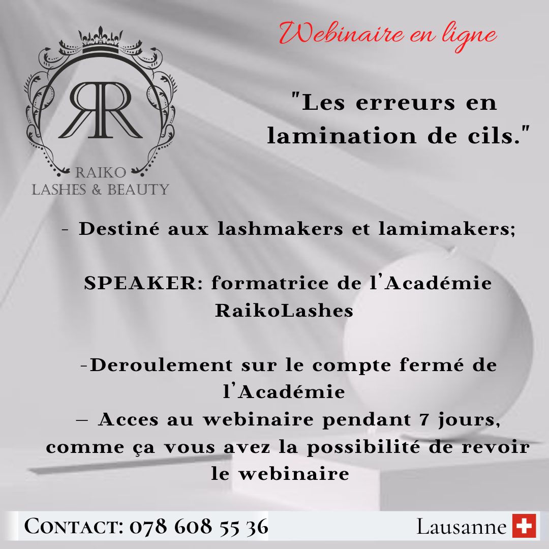 Webinar «Les erreurs en lamination de cils. Les secrets d’une lamination parfaite » – Image 2