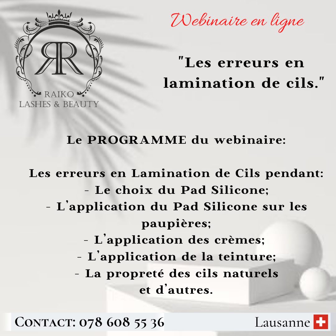 Webinar «Les erreurs en lamination de cils. Les secrets d’une lamination parfaite » – Image 3