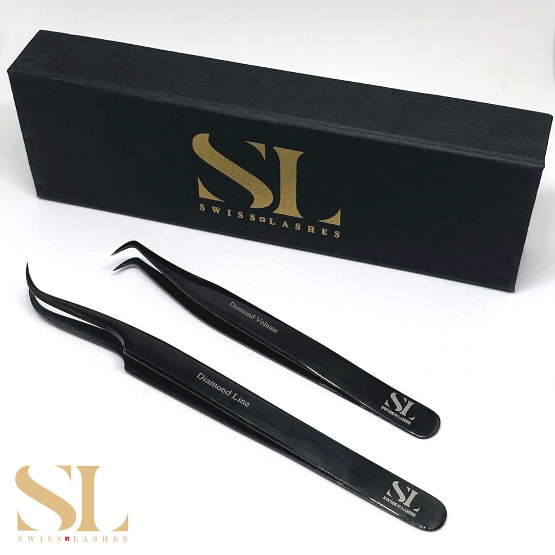 KIT 2 PINCES EXTENSION CILS SWISS LASHES