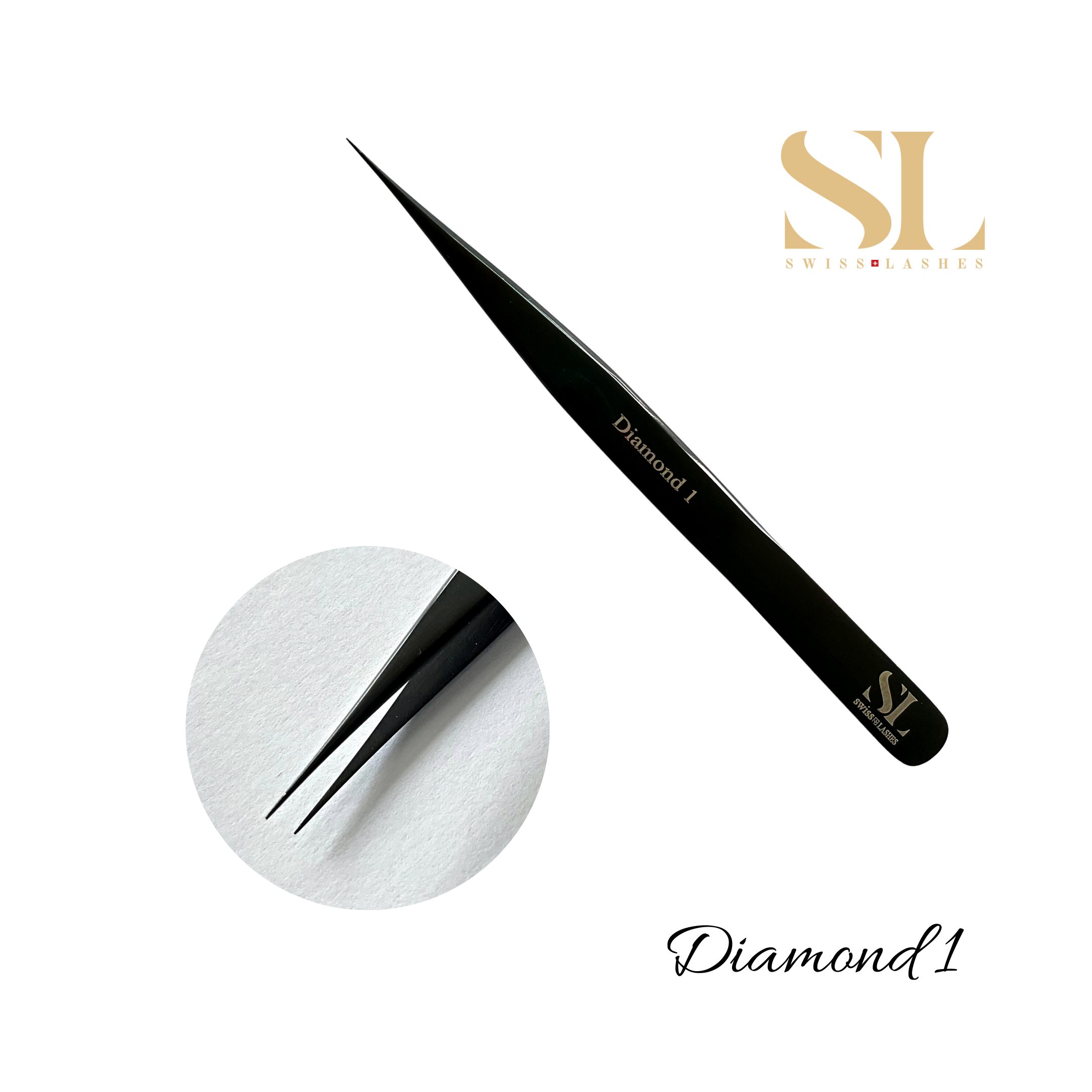 Pince Extension de Cils "Diamond 1" Diamond Collection Swiss Lashes