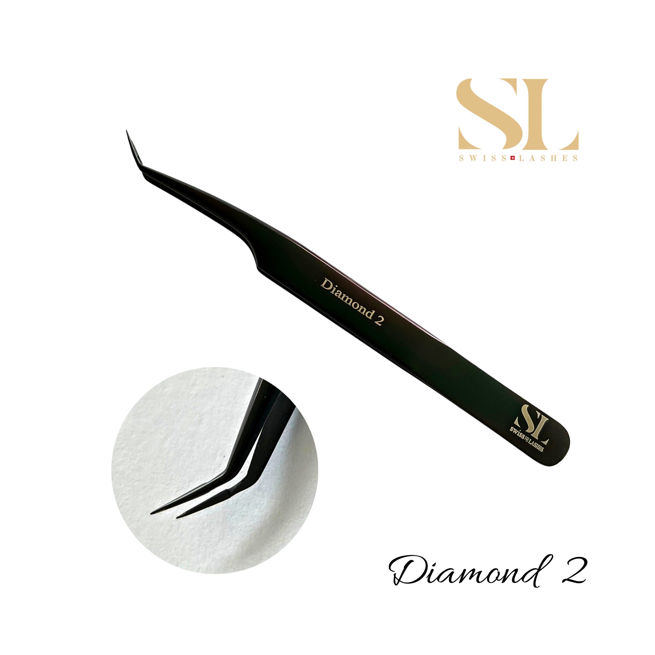 Pince Extension de Cils « Diamond 2 » Diamond Collection Swiss Lashes