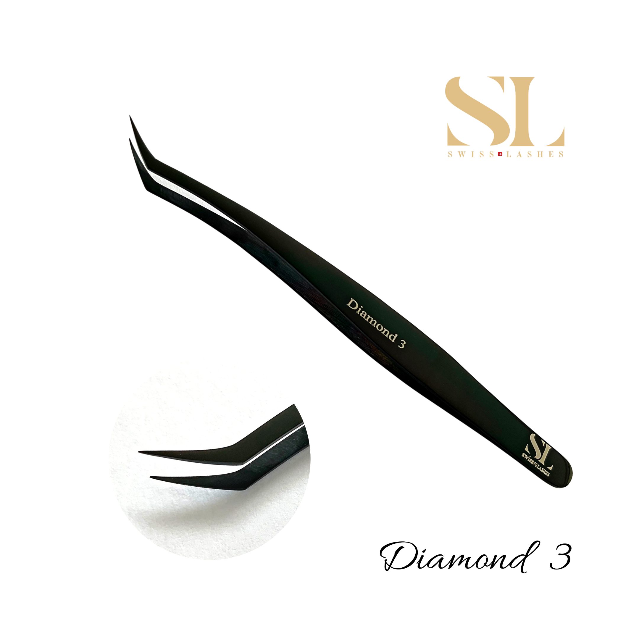 Pince Extension de Cils « Diamond 3 » Diamond Collection Swiss Lashes
