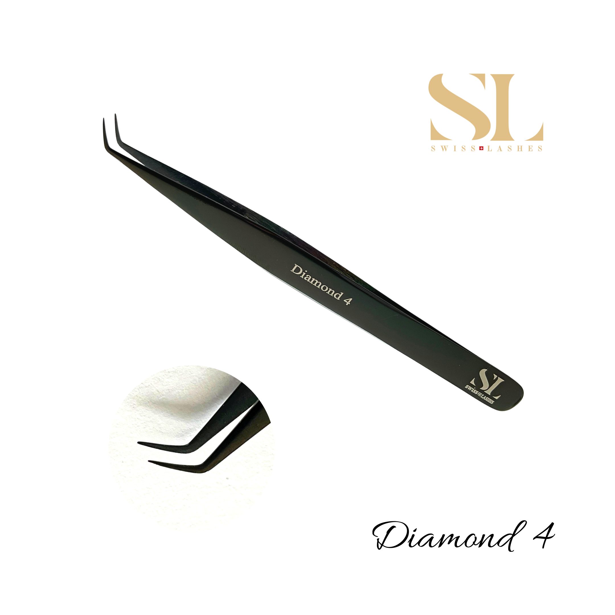 Pince Extension de Cils « Diamond 4 » Diamond Collection Swiss Lashes
