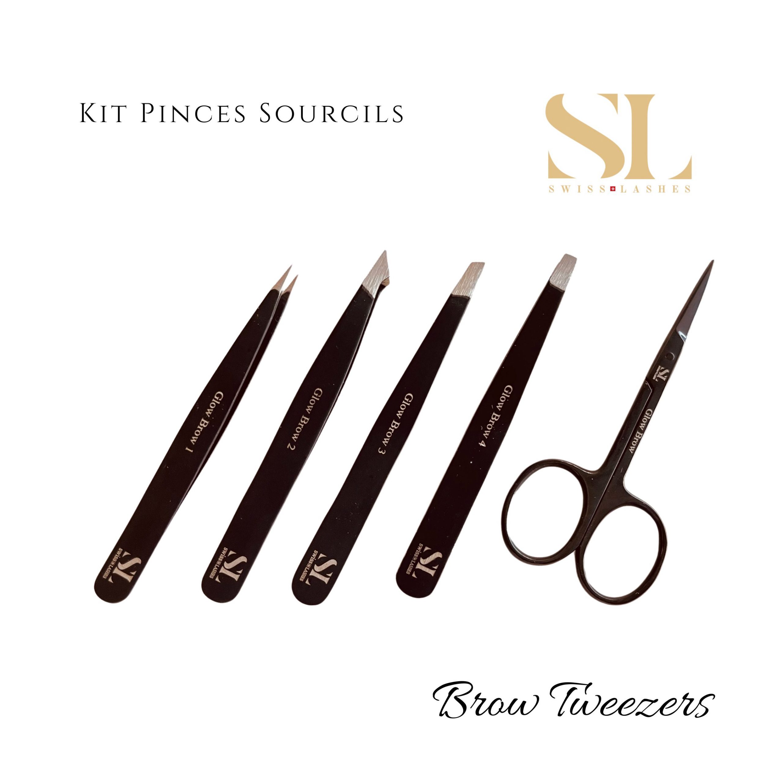 Kit Pinces epilation sourcils GLOW BROW