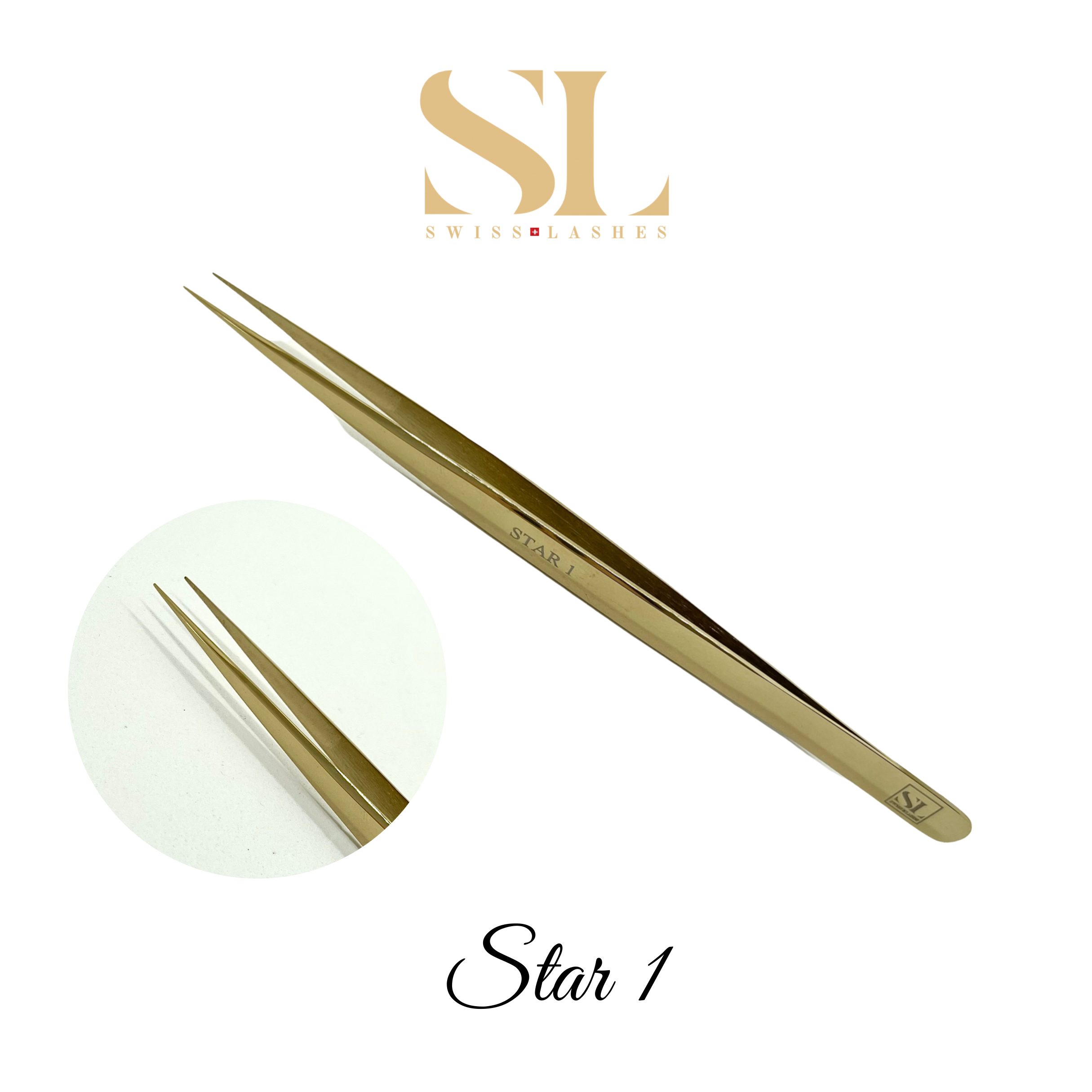 Pinces extensions de cils "Swiss Lashes" Gold Collection – Image 12