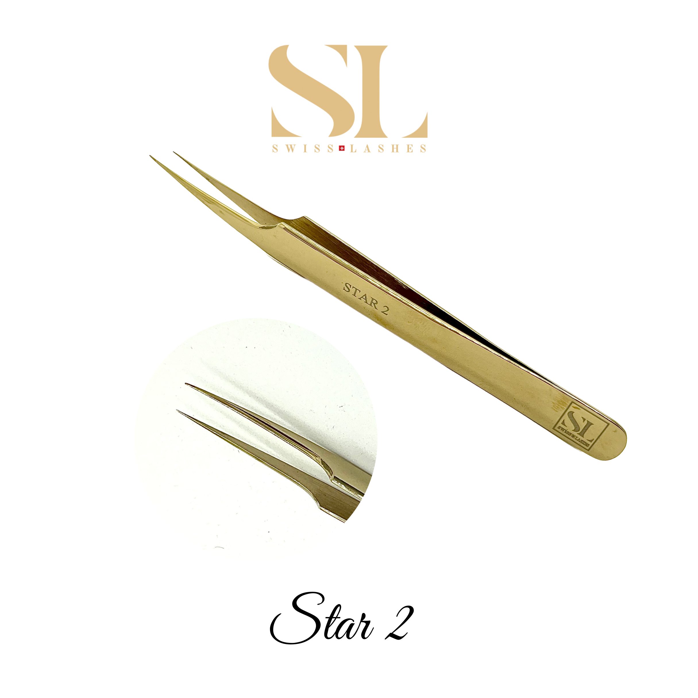 Pinces extensions de cils "Swiss Lashes" Gold Collection – Image 13