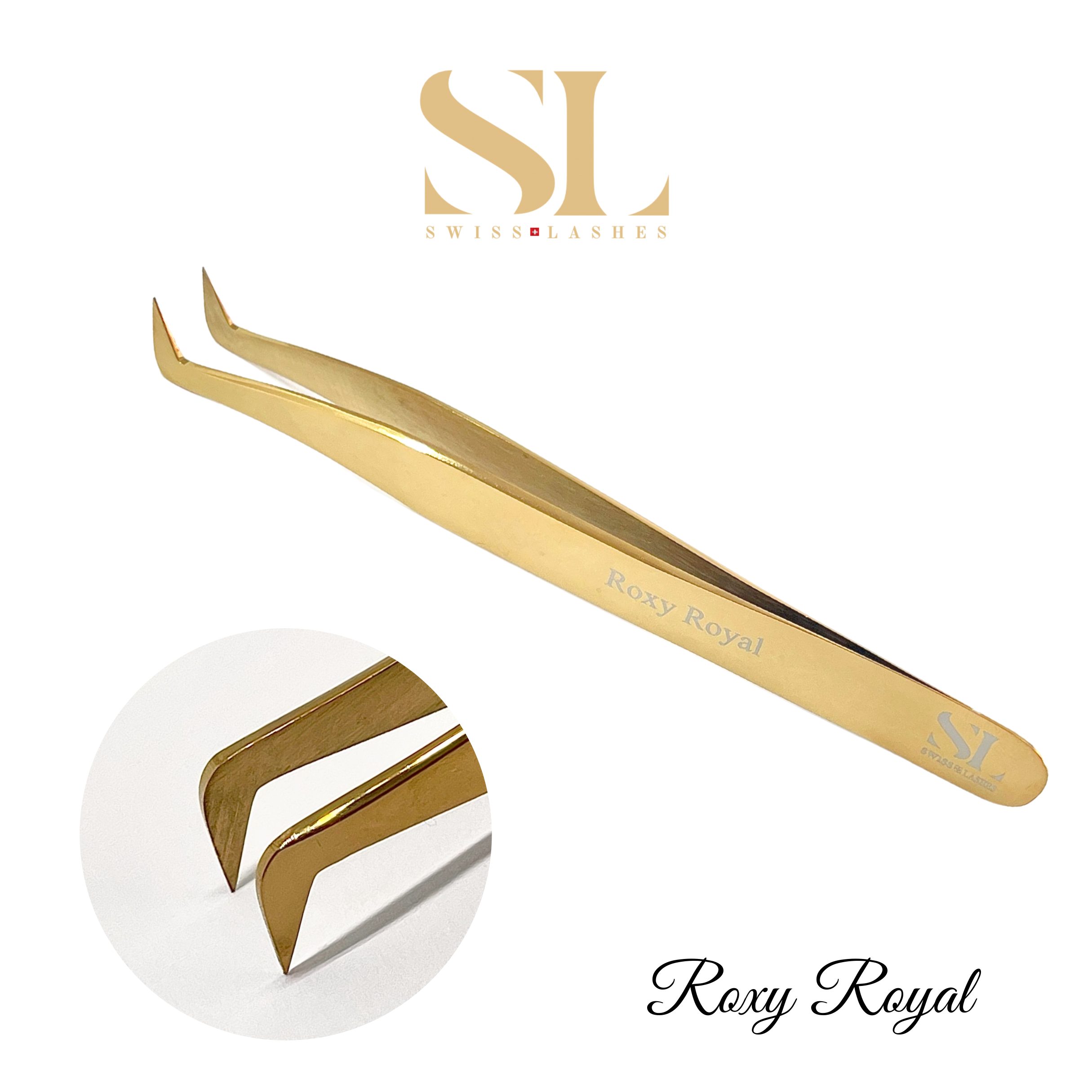 Pinces extensions de cils "Swiss Lashes" Gold Collection – Image 8